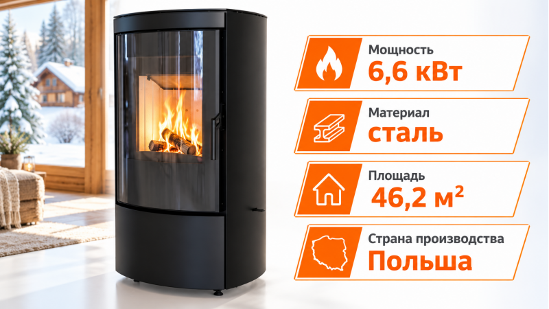 Печь-камин Defro Home CERES — до