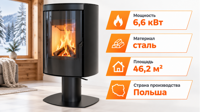 Печь-камин Defro Home CERES TOP — до