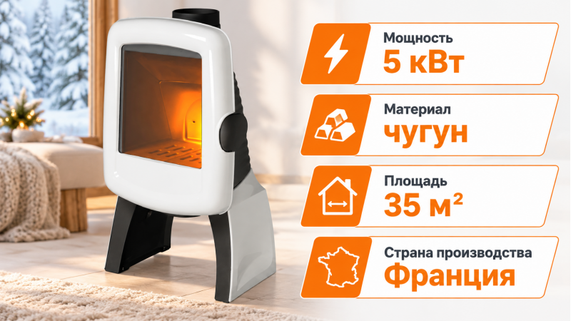 Чугунная печь-камин Invicta Elo M — до
