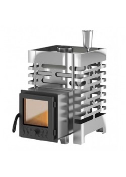 Печь для бани ASTON 12 INOX со стеклянной дверцей