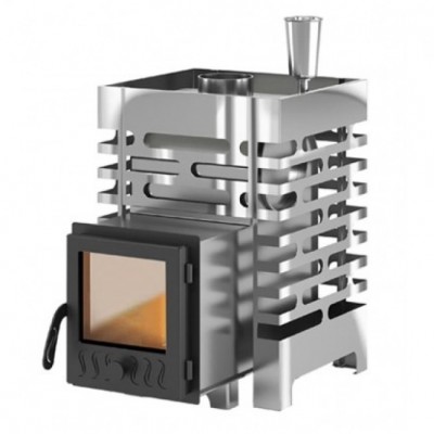 Печь для бани ASTON 12 INOX со стеклянной дверцей