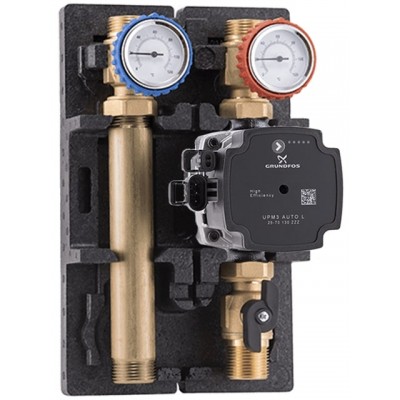 Насосная группа Barberi смесительная с термоголовкой Kv-3,5 с насосом UPM3 AUTO L 15-70 DN20