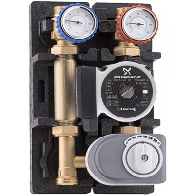 Насосная группа Barberi DN20 смесительная с трехходовым ( без  сервопривода ) +  UPSO 15-65