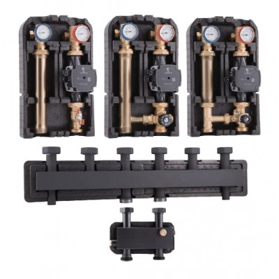 Распределительный коллектор Barberi DN20 на 2 группы