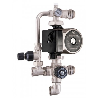 Hасосно-смесительный узел Barberi для теплого пола с насосом Grundfos UPSO 25-65 с перепуском