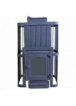 Печь банная ComfortProm Сталь 8 мм ЗАКРЫТАЯ КАМЕНКА, для парной до 20 кубов, чугунная дверь со стеклом