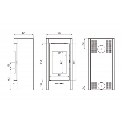 Печь-камин Defro Home ORTI