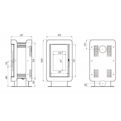 Печь-камин Defro Home OVAL