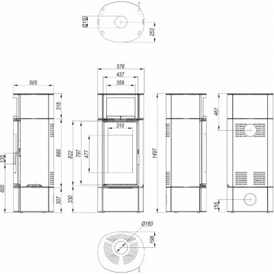 Печь-камин Defro HOME ORBIS EXTENTO H