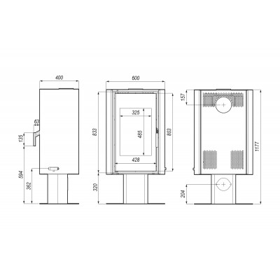 Печь-камин Defro Home SOLUM TOP