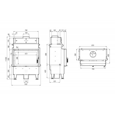 Каминная топка Defro Home NAVI ME