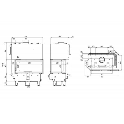 Газовая каминная топка Defro Home VITAL 37 S