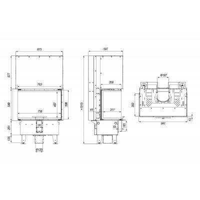 Каминная топка Defro Home INTRA SM C G