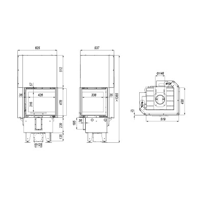 Каминная топка Defro Home INTRA XSM BL/BP Mini G
