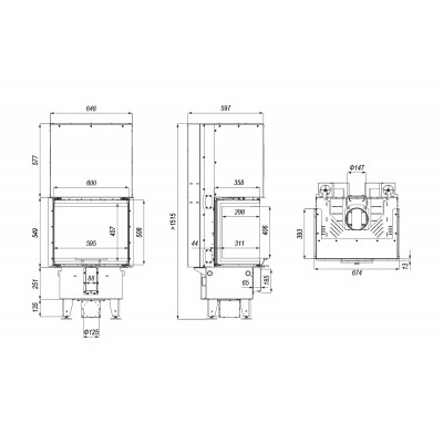 Каминная топка Defro Home INTRA XSM C G