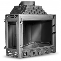 Чугунная каминная топка KawMet W4 14,5 кВт с правым стеклом