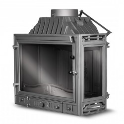 Чугунная каминная топка KawMet W4LB 14,5 кВт с левым стеклом 