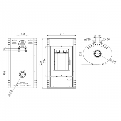 Стальная печь-камин Мета-Бел Дунай Аква