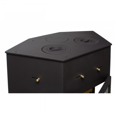 Стальная печь-камин Мета-Бел Енисей с плитой