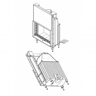 Стальная каминная топка Мета-Бел FENIX 900
