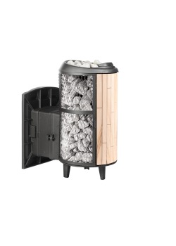 Печь для бани чугунная ProMetall Атмосфера L комбинированная сетка-ламель Окаменевшее дерево