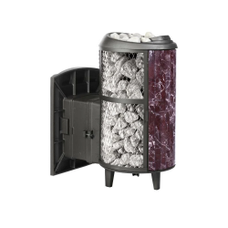 Печь для бани чугунная ProMetall Атмосфера L комбинированная сетка-ламель Россо Леванто