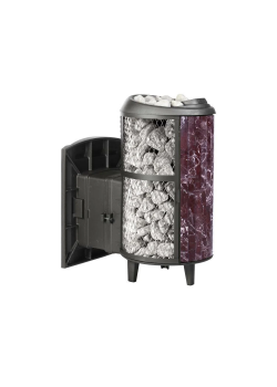 Печь для бани чугунная ProMetall Атмосфера L комбинированная сетка-ламель Россо Леванто