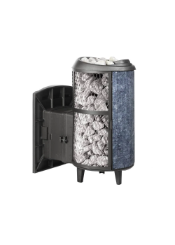 Печь для бани чугунная ProMetall Атмосфера L комбинированная сетка-ламель Талькохлорит