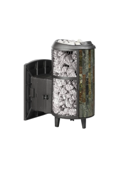 Печь для бани чугунная ProMetall Атмосфера L комбинированная сетка-ламель Жадеит