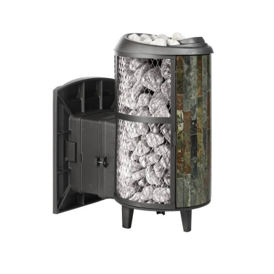 Печь для бани чугунная ProMetall Атмосфера L комбинированная сетка-ламель Жадеит