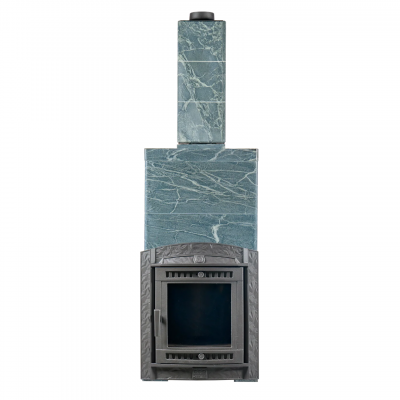 Печь для бани чугунная ProMetall Атмосфера XL в облицовке "Империя" Талькохлорит (комплект)