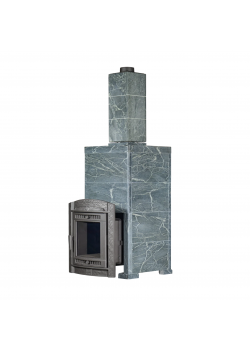 Печь для бани чугунная ProMetall Атмосфера XL в облицовке "Империя" Талькохлорит (комплект)