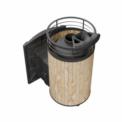 Печь для бани чугунная ProMetall Атмосфера L Окаменевшее дерево ламель+сетка