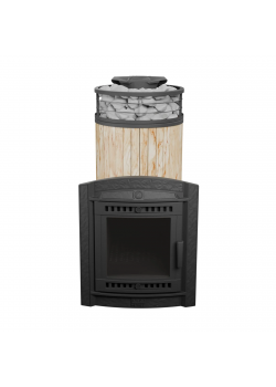 Печь для бани чугунная ProMetall Атмосфера XL Окаменевшее дерево ламель+сетка