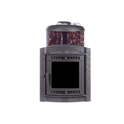 Печь для бани чугунная ProMetall Атмосфера L в ламелях Россо Леванто