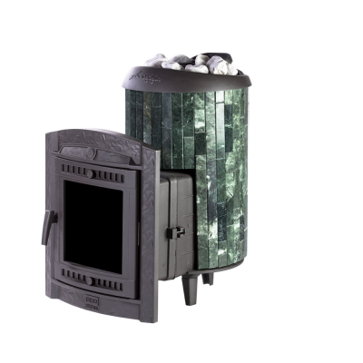 Печь для бани чугунная ProMetall Атмосфера L в ламелях Змеевик