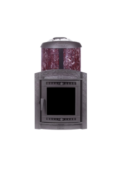 Печь для бани чугунная ProMetall Атмосфера XL в ламелях Россо Леванто