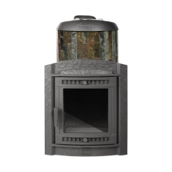 Печь для бани чугунная ProMetall Атмосфера XL в ламелях Жадеит