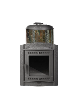 Печь для бани чугунная ProMetall Атмосфера XL в ламелях Жадеит