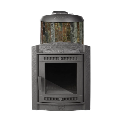 Печь для бани чугунная ProMetall Атмосфера XL в ламелях Жадеит