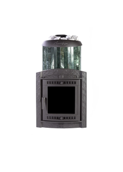 Печь для бани чугунная ProMetall Атмосфера XL в ламелях Змеевик