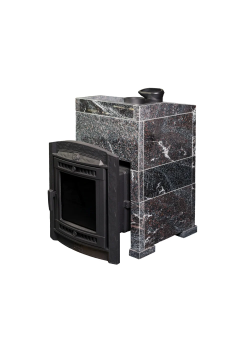 Печь для бани чугунная ProMetall Атмосфера L в облицовке Амфиболит