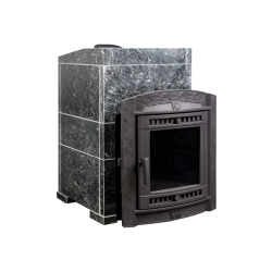 Печь для бани чугунная ProMetall Атмосфера L в облицовке Пироксенит