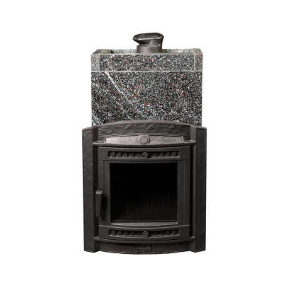 Печь для бани чугунная ProMetall Атмосфера XL в облицовке Амфиболит