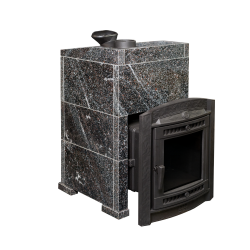 Печь для бани чугунная ProMetall Атмосфера XL в облицовке Амфиболит
