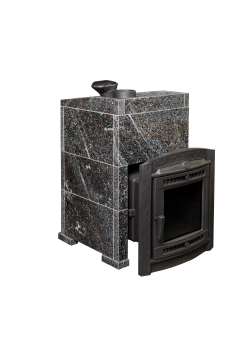 Печь для бани чугунная ProMetall Атмосфера XL в облицовке Амфиболит