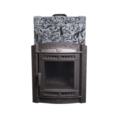 Печь для бани чугунная ProMetall Атмосфера XL в облицовке Пироксенит ЭЛИТ