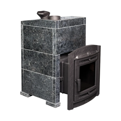 Печь для бани чугунная ProMetall Атмосфера XL в облицовке Пироксенит