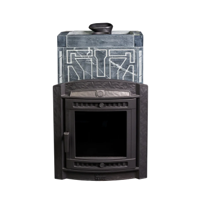 Печь для бани чугунная ProMetall Атмосфера XL в облицовке Талькохлорит узор №7