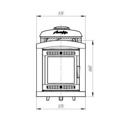 Печь для бани чугунная ProMetall Атмосфера L с комбинированной облицовкой «РОССО ЛЕВАНТО»